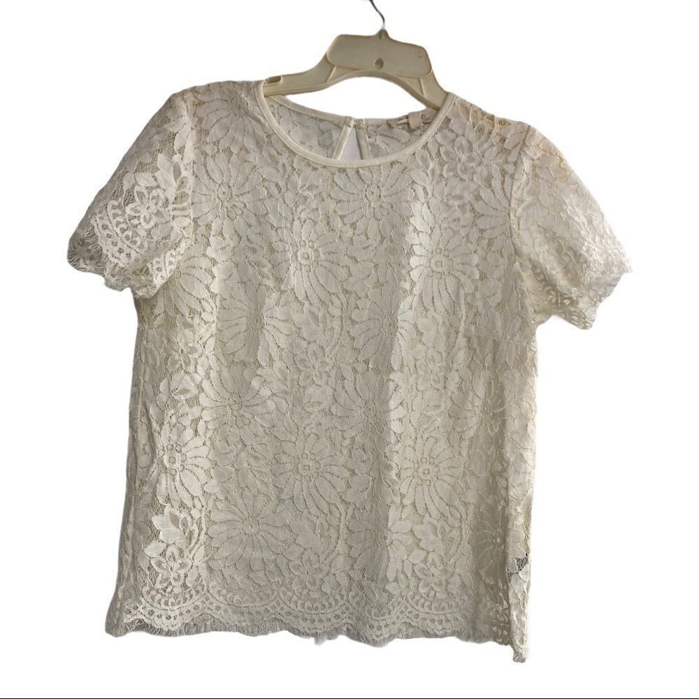 ‎REBELLION, Ivory Lace, women’s top, size medium